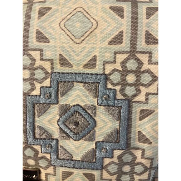 Petunia Pickle Bottom large backpack bag gray blue‎ 17x15\